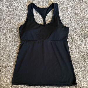 ZYIA Black Racerback Tank Top with built in bra
